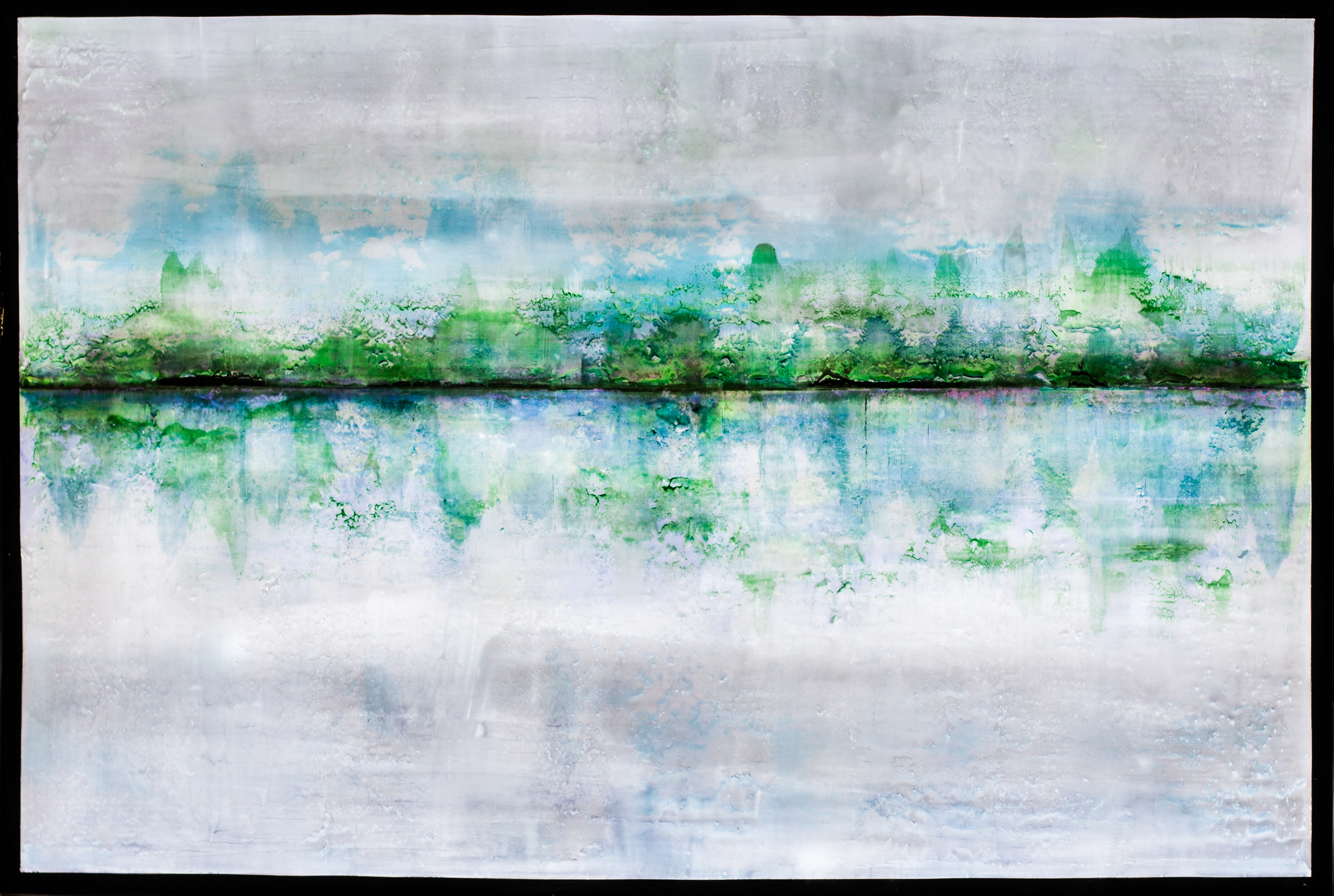 Alessandro_Ciffo__2013__silicone_painting__retroilluminato_a_led_azzurro_verde_182_x_122_acceso